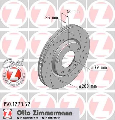 Front Brake Disc 280x25 E30 M3