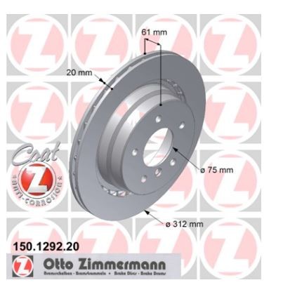 Rear Brake Disc 312x20 E36 M3 Z3 M