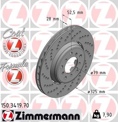 Front Brake Disc 325x28 Left E46 M3