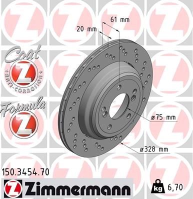 Rear Brake Disc 328X20 Right Hand E46 M3 Z4 M