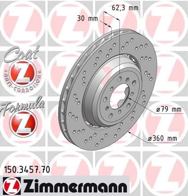 Front Brake Disc Left 360x30 E90 E92 E93 M3