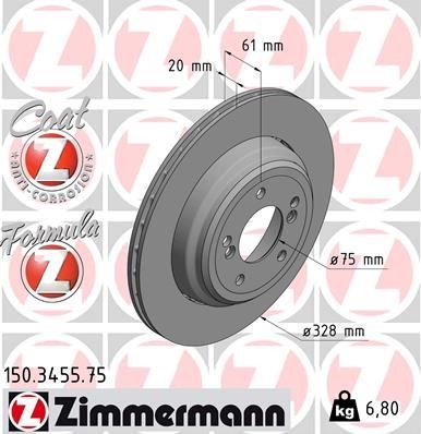 Rear Disc Left 328x20 E39 M5