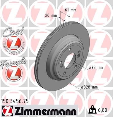 Rear Disc Right 328x20 E39 M5