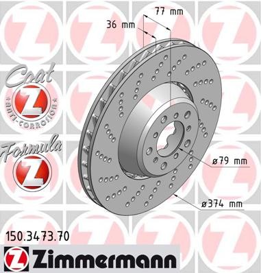 Front Disc Right 374x36 E60 E61 E63 E64 M6