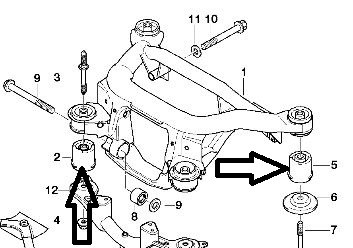 E46 M3 Rear Suspension Bush Kit