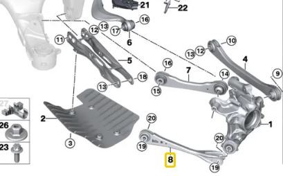 Rear Trailing Arm G30 G30 G11 G12 G14 G15 G32 F90 F91 