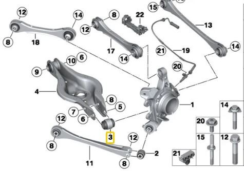 Ball Joint E81 E82 E87 E88 E90 E91 E92 E93 F20 F21 F30 F31 F32 F33 F34 F36 X1 