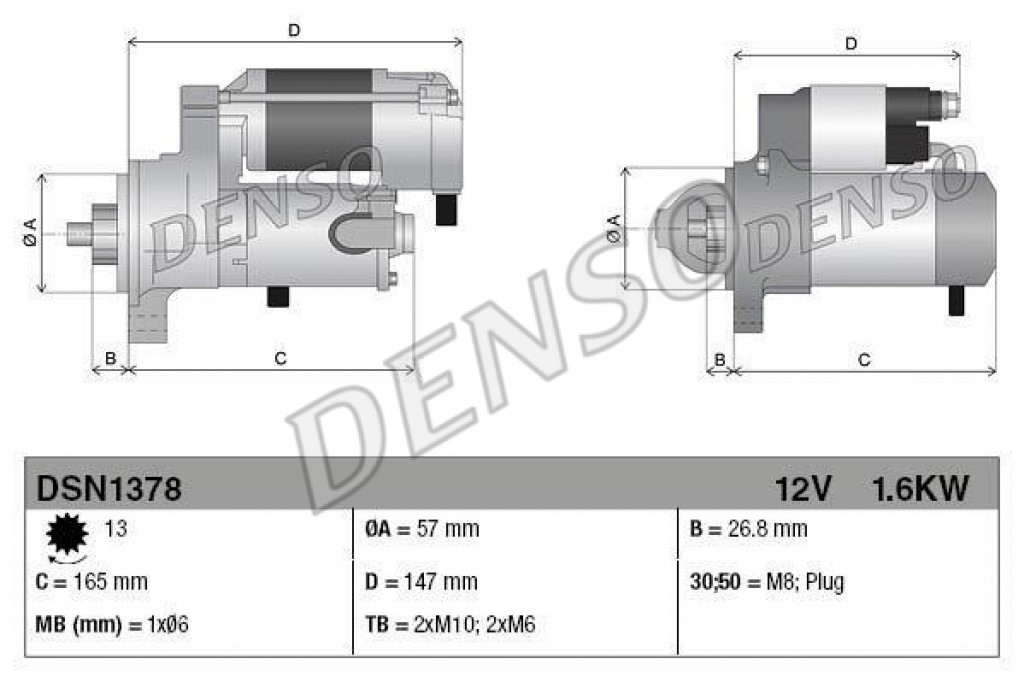 Starter Motor   E60 E61 F10 M5 E63 E64 F12 M6 X5 X6