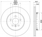 Rear Brake Disc 345x24 F30 F31 F34 F32 F34